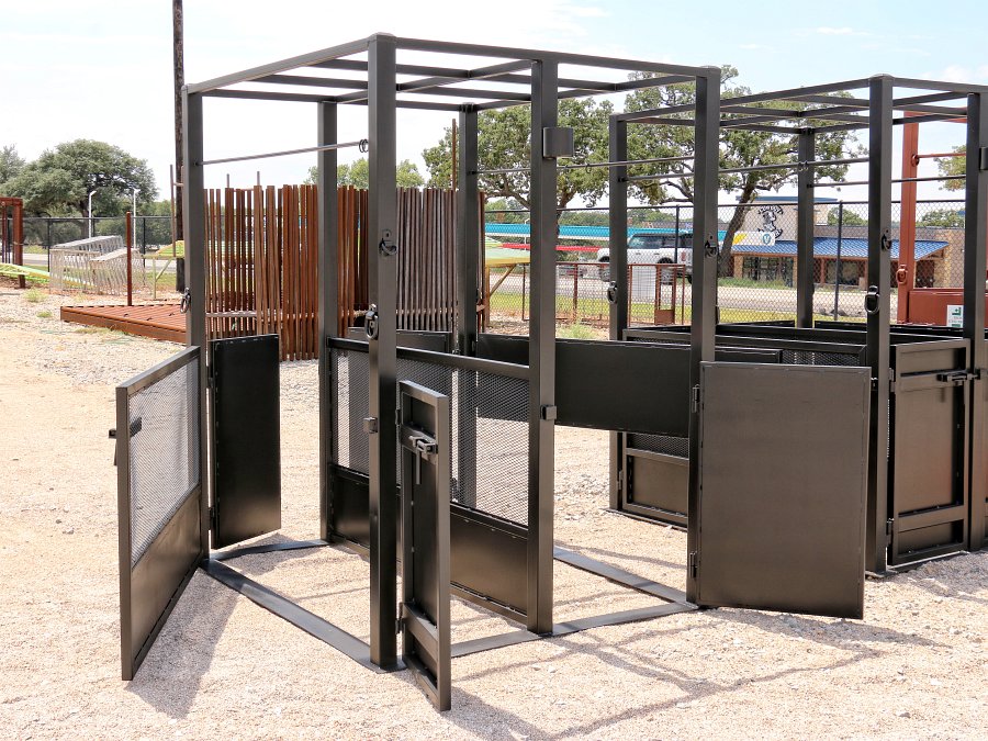 Mare and colt (double) horse stock with panels open